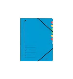 LEITZ - Classeur à compartiments 7 pièces, Bleu