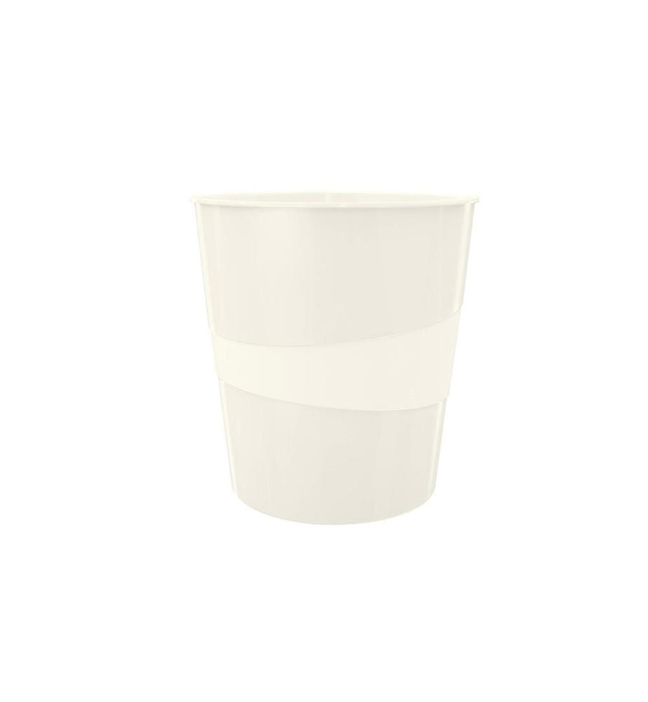 LEITZ - Corbeille à papier WOW 15 l, Blanc