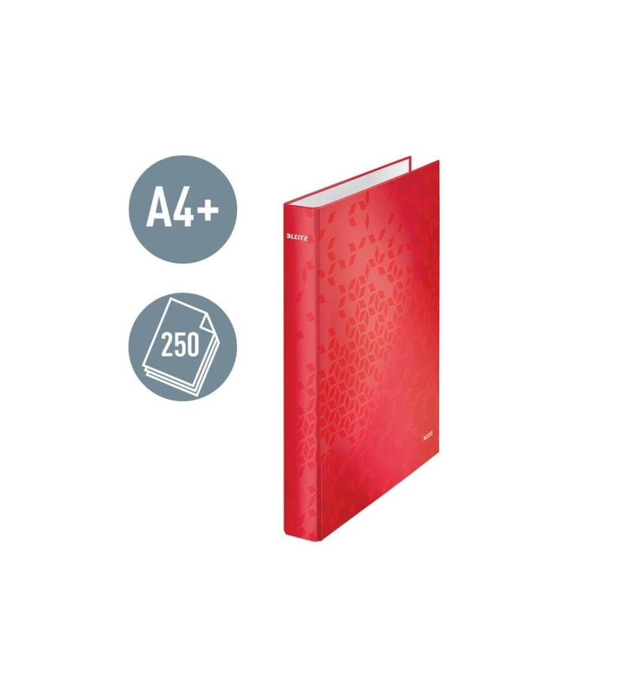LEITZ - Ringbuch WOW A4, 2.5 cm, Rot