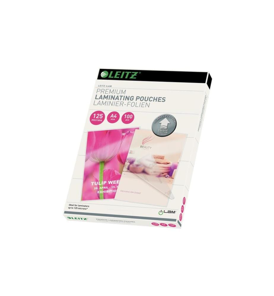 LEITZ - Laminierfolie A4, 125 µm, 100 Stück, Glänzend