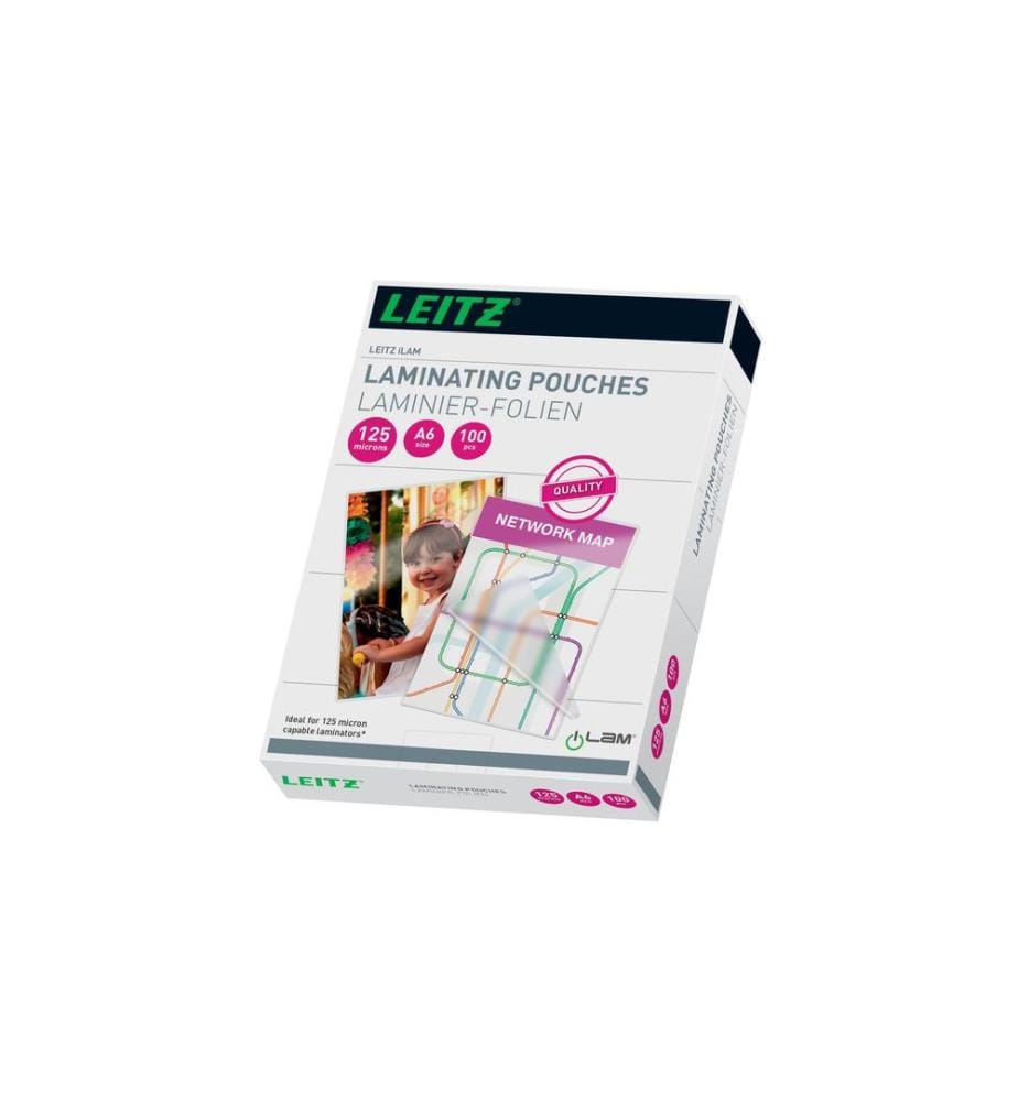 LEITZ - Laminierfolie A6, 125 µm, 100 Stück, Glänzend