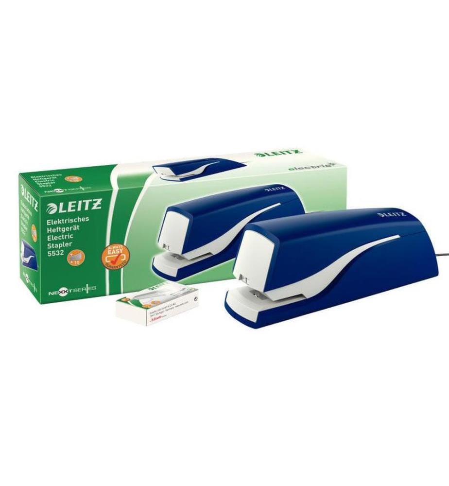 LEITZ - Elektrisches Heftgerät NeXXt 10 Seiten, Blau