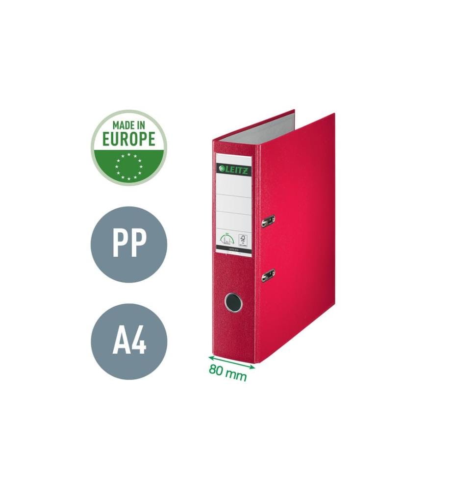 LEITZ - Dossier Swiss Edition 180°, 8 cm, A4, Rouge