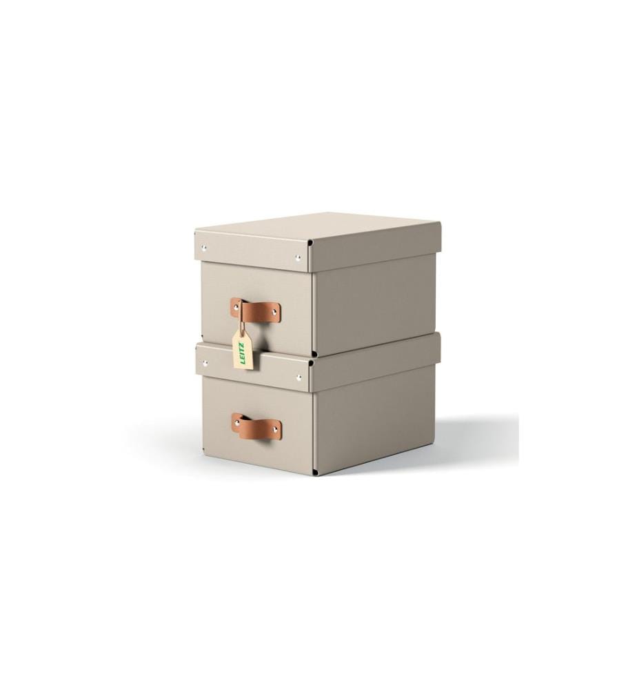 LEITZ - Arrchivbox Puro klein, mit Klappdeckel 2 Stück, Sand