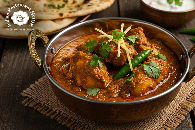 3-Gang-Menü mit indischem Chicken Kadai