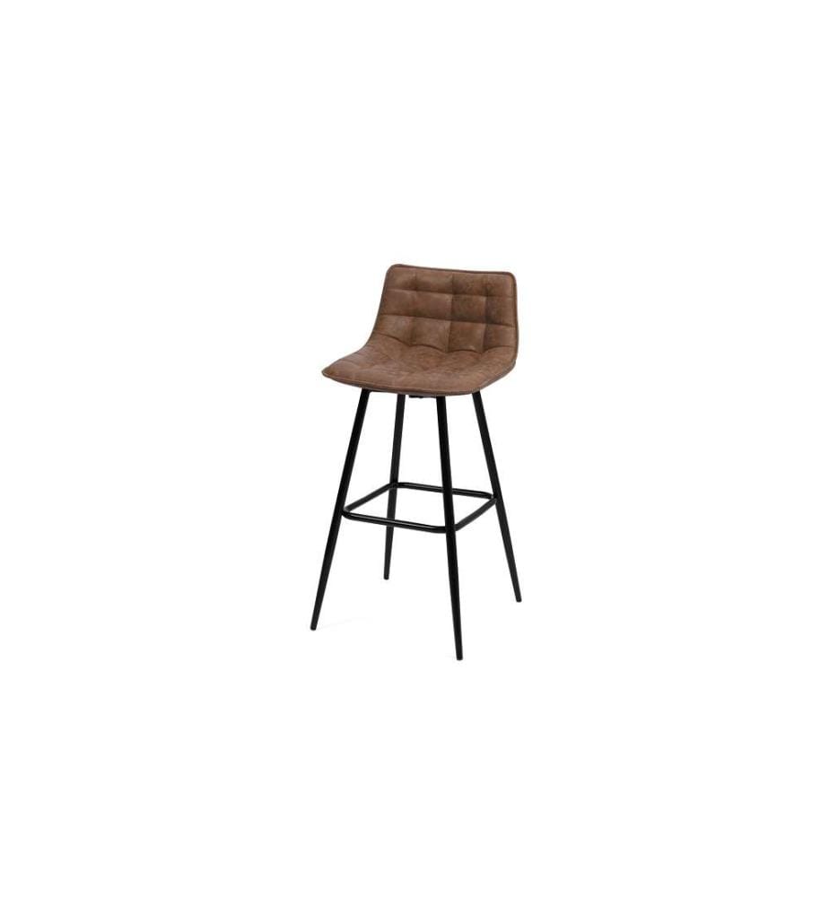 Lot de 4 Tabourets de Bar Irina 43 x 35.5 x 88 cm - Brun