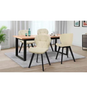 Lot de 4 Chaises Daisy 50 x 47.5 x 79 cm - Crème
