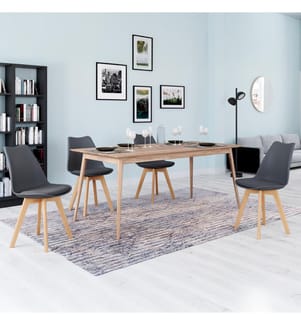 Lot de 4 Chaises Nordia 46 x 51 x 79.5 cm - Gris