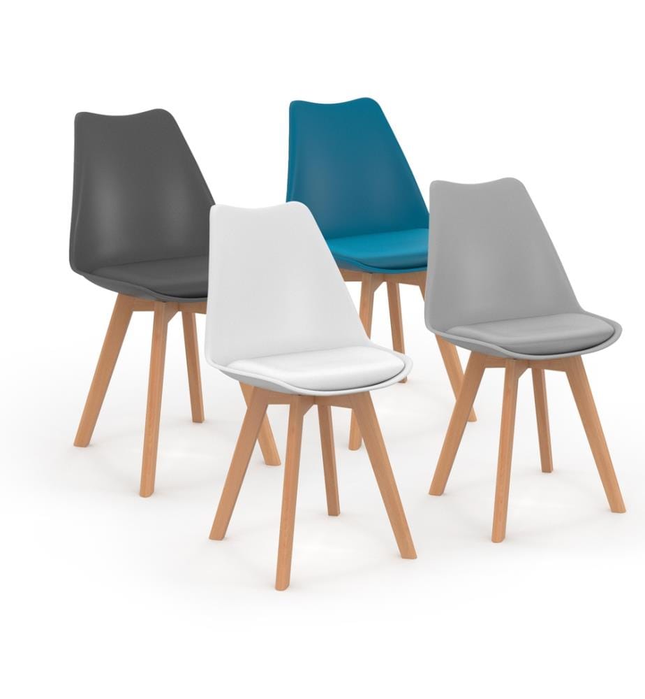 Lot de 4 Chaises Nordia - 4 Coloris