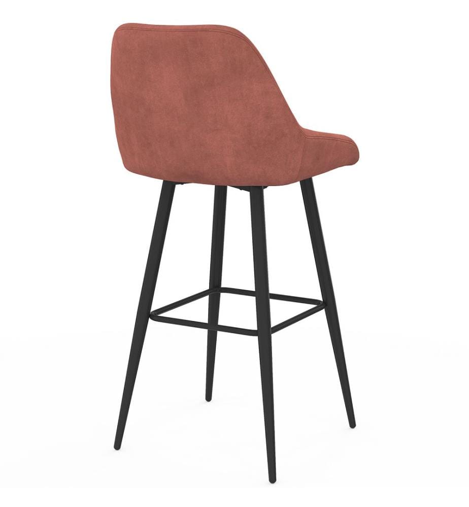 Lot de 4 tabourets de bar Olivia - Terracotta