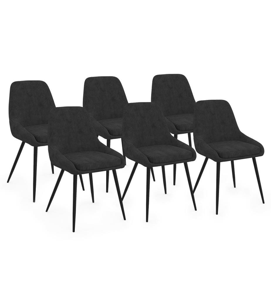 Lot de 6 chaises Olivia - Noir