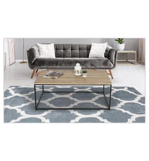 Table Basse Memphis 113 x 60 x 45 cm - Noir & Brun