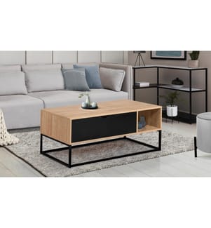 Table Basse Manhattan 110 x 55 x 44.5 cm - Brun & Noir