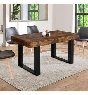 Table de Repas Brixton - Bois & Noir