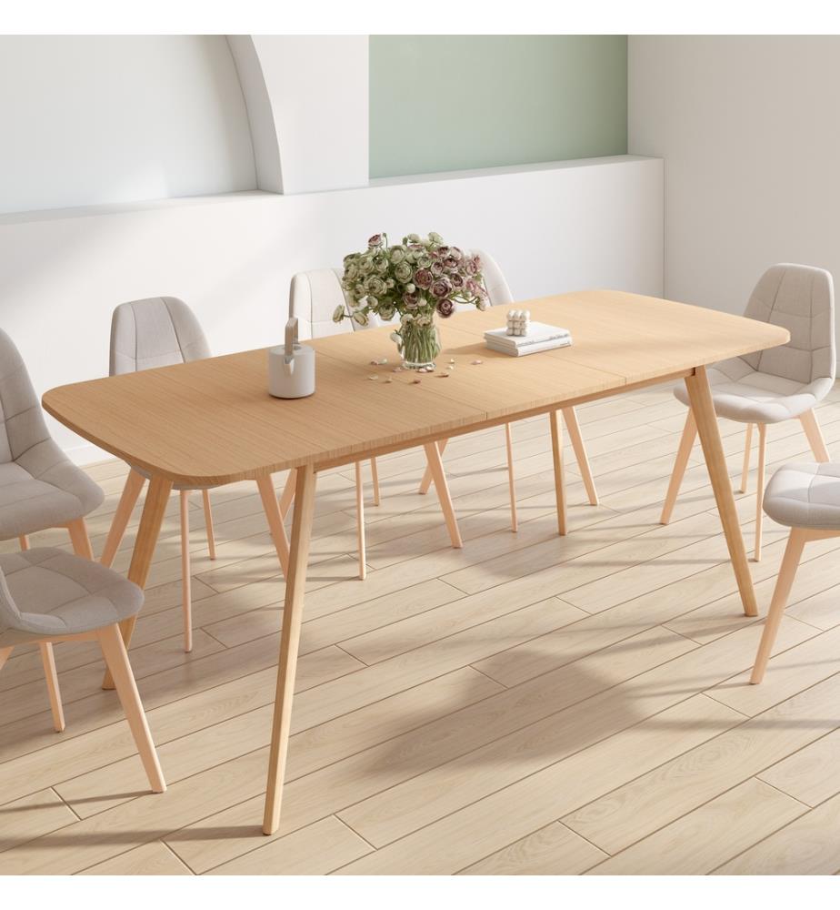 Table repas extensible Venezia 160-200cm - Brun 
