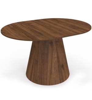 Table à manger ronde extensible Elvis - Noyer