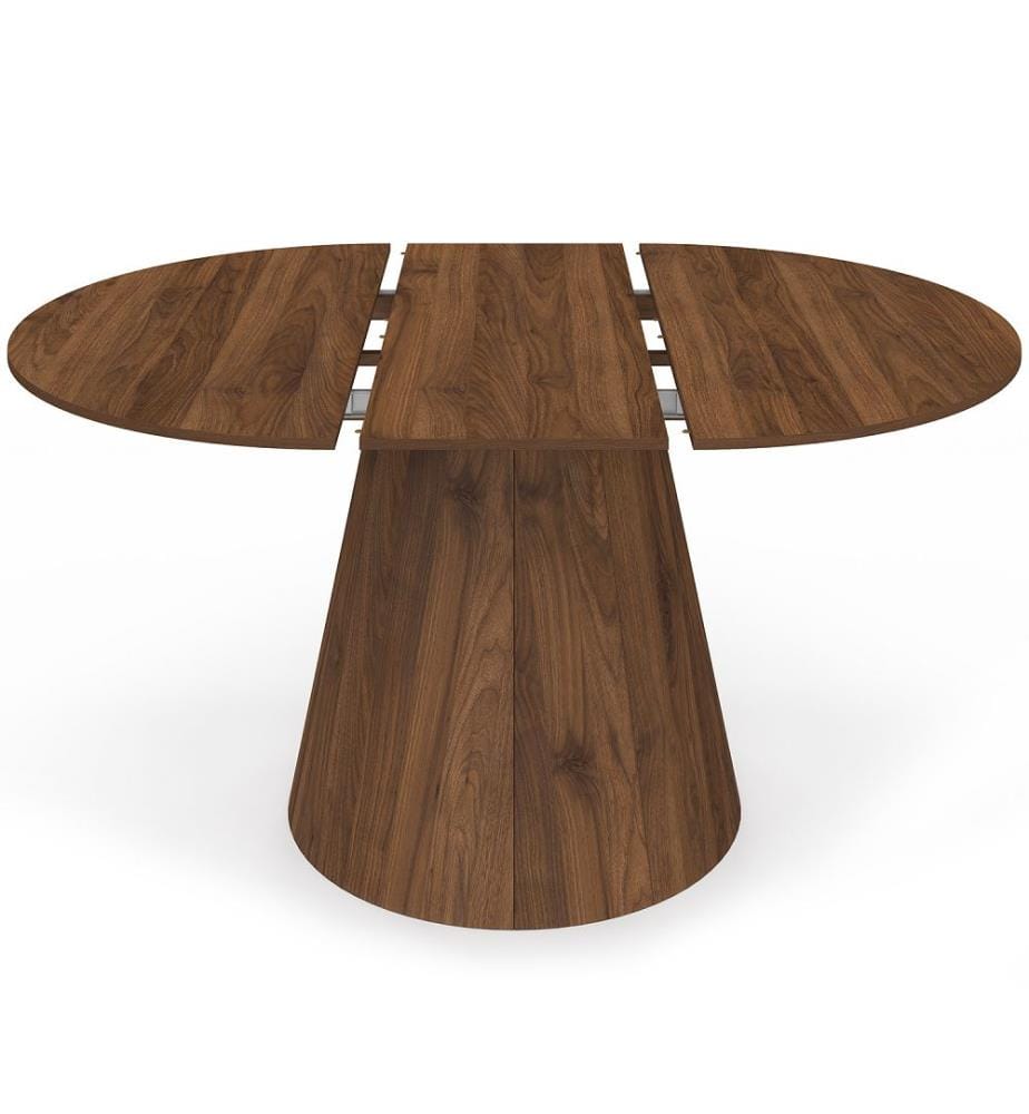 Table à manger ronde extensible Elvis - Noyer