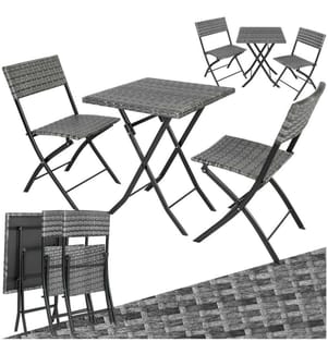 Rattan Balkonset Trevi - grau