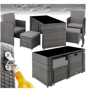 Rattan Sitzgruppe Palermo 221 - grau