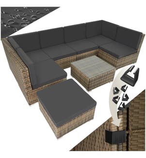 Rattan Lounge Venedig - natur
