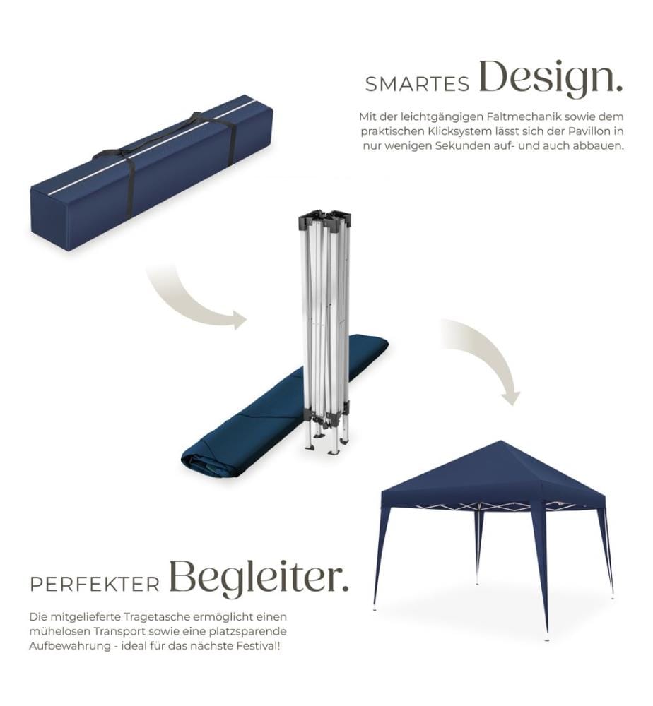 Gazebo pieghevole Linosa - blu