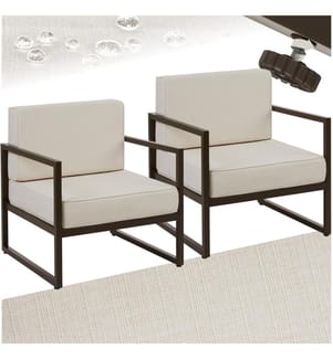 Garten-Loungesessel Comosa, XXL-Polsterung - 2er Set