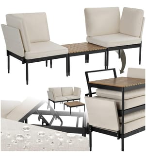 Gartenlounge-Set Magaluf, 5in1 Funktion, Aluminiumgestell - anthrazitgrau