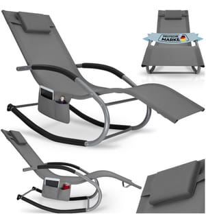 Gartenliege Taya, ergonomisch, Schwingfunktion - grau, pro Stück