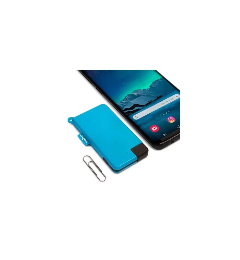 Batterie externe Pokket 1000mAh format porte-clés - Bleu