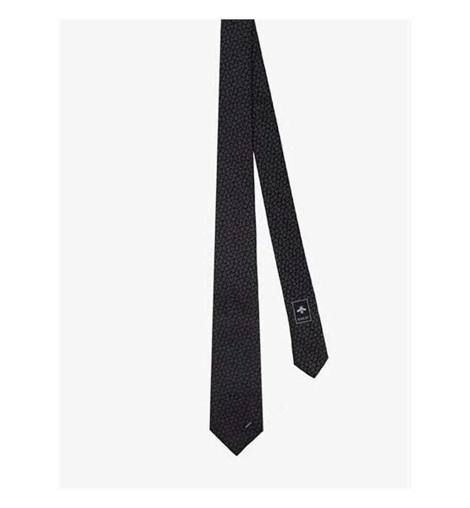 Cravatta in seta jacquard - Nero