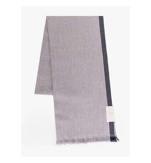Sciarpa in lana e cashmere - Grigio perla/marino/grigio tortora