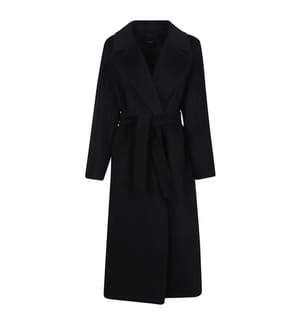 Cappotto lungo in lana e alpaca - Nero
