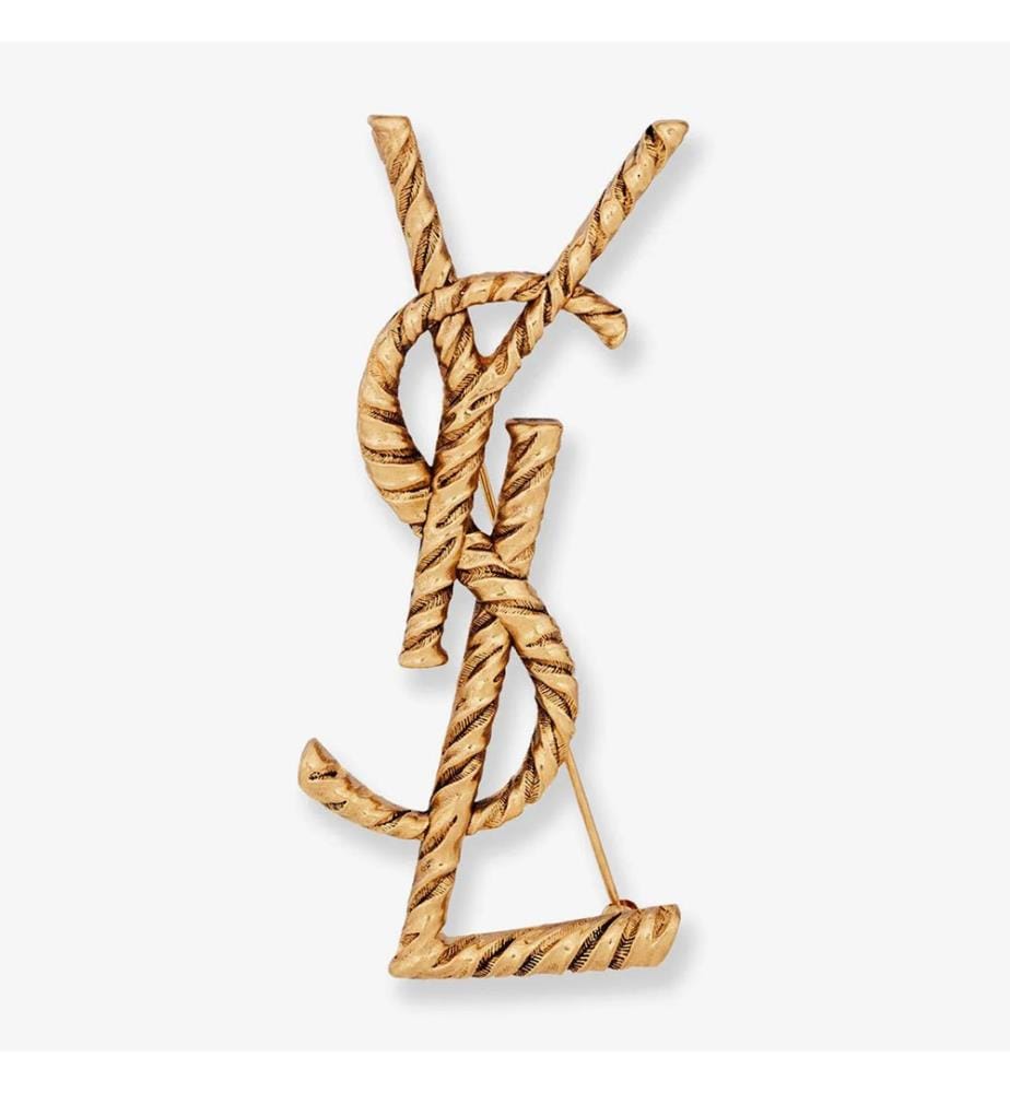 Cassandre Ysl Broche métal - Laiton doré