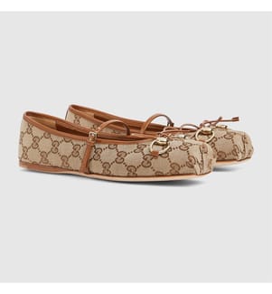 Ballerine con morsetto - Meridiana beige ebano