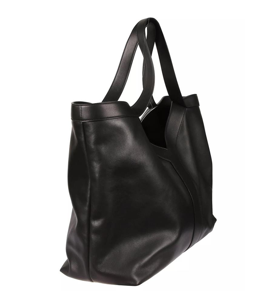 Tote grande Y in pelle - Nero