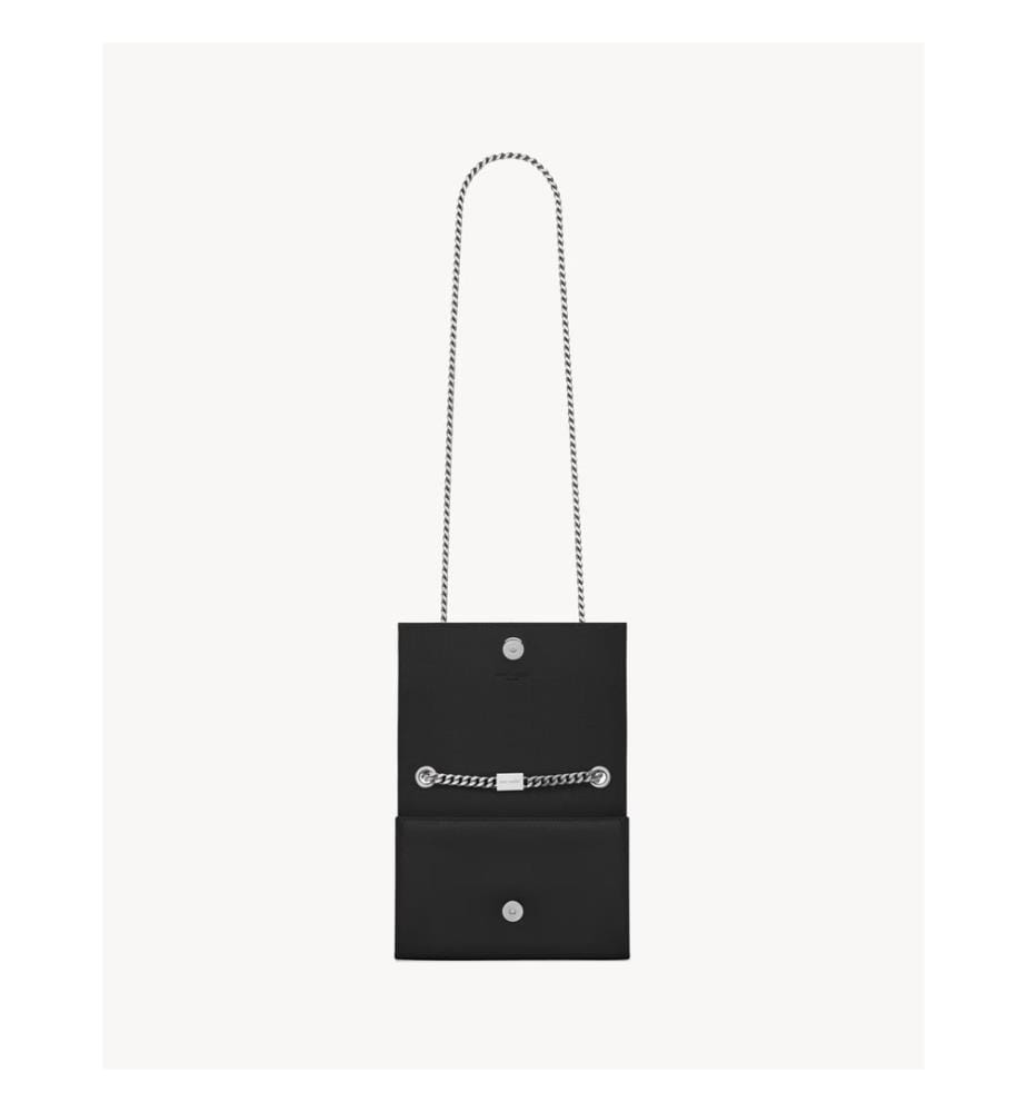 Kate Small Bag aus geprägtem, genarbtem Leder - Schwarz