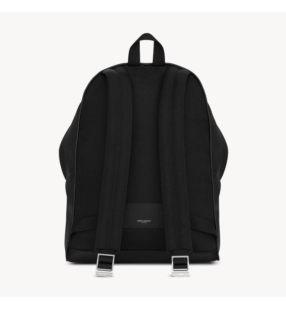 City-Rucksack aus mattem Leder - Schwarz