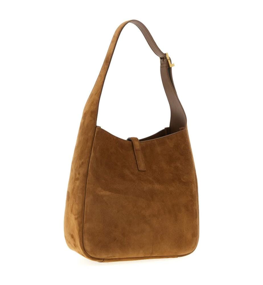 Le 5 à 7 Supple Small aus Wildleder - Karamell Cognac