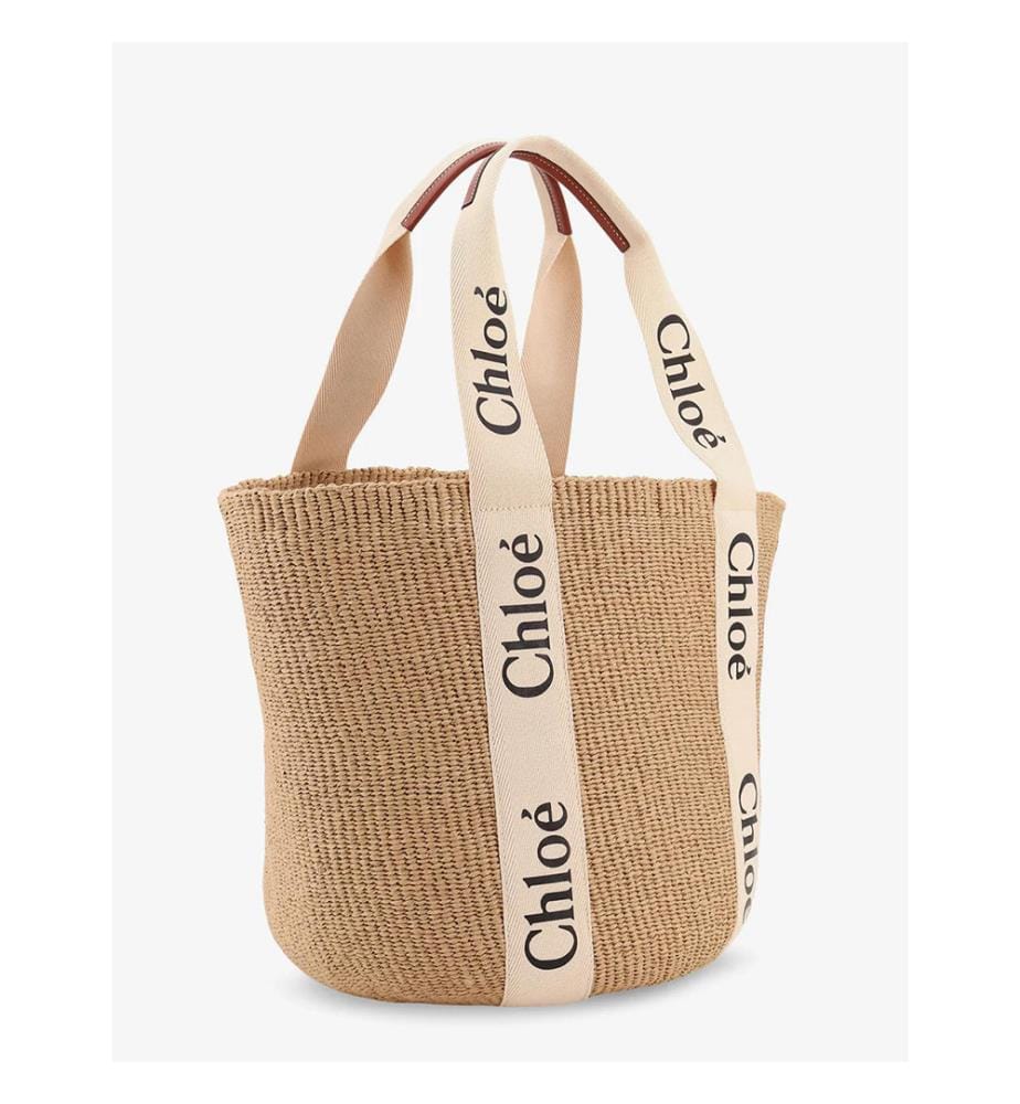 Umhängetasche Woody Raphia - Beige