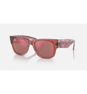Sunglasse Mega Wayfarer - Rosa trasparente lucido