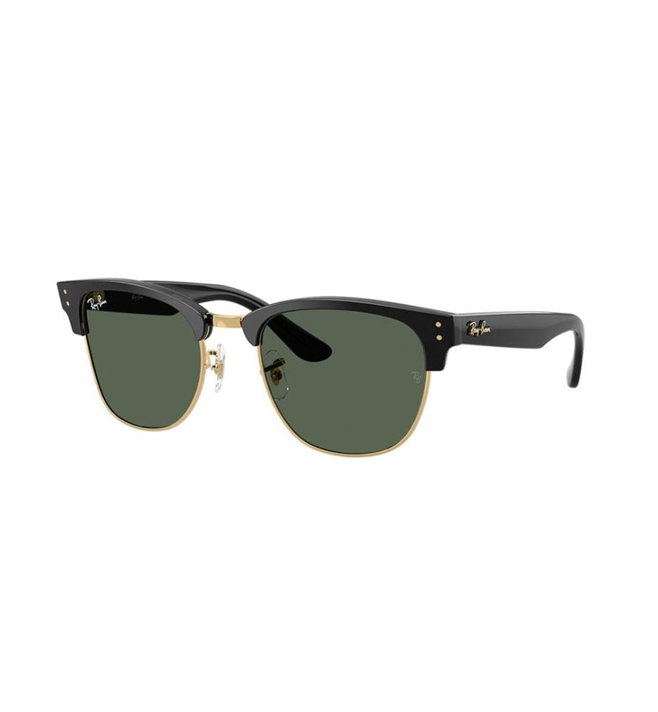 Lunettes Clubmaster Reverse - Poli Noir sur Arista et Vert foncé