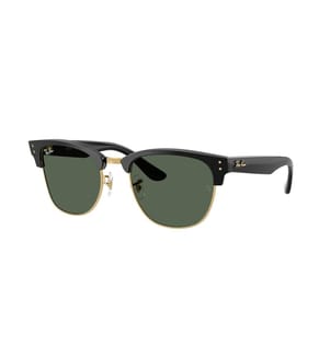 Lunettes Clubmaster Reverse - Poli Noir sur Arista et Vert foncé