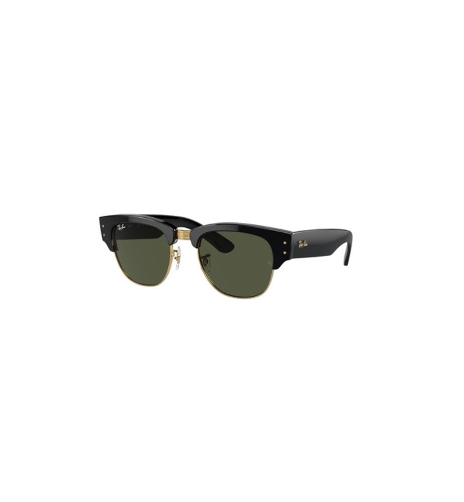 Lunettes de Soleil Mega Clubmaster - Poli Noir sur Or et Vert G-15