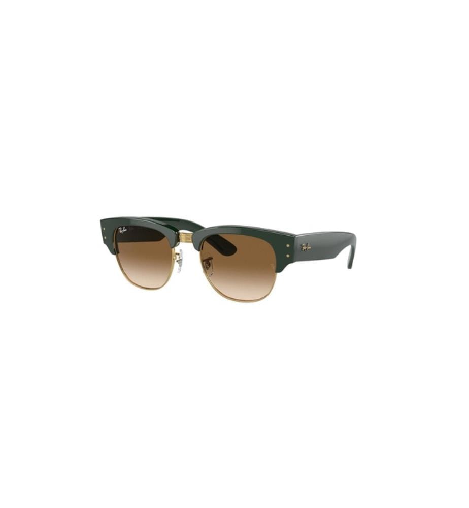 Lunettes de Soleil Mega Clubmaster - Poli Haut Vert sur Doré et Marron clair