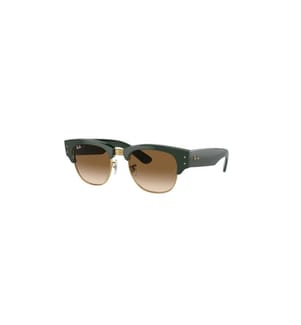Lunettes de Soleil Mega Clubmaster - Poli Haut Vert sur Doré et Marron clair