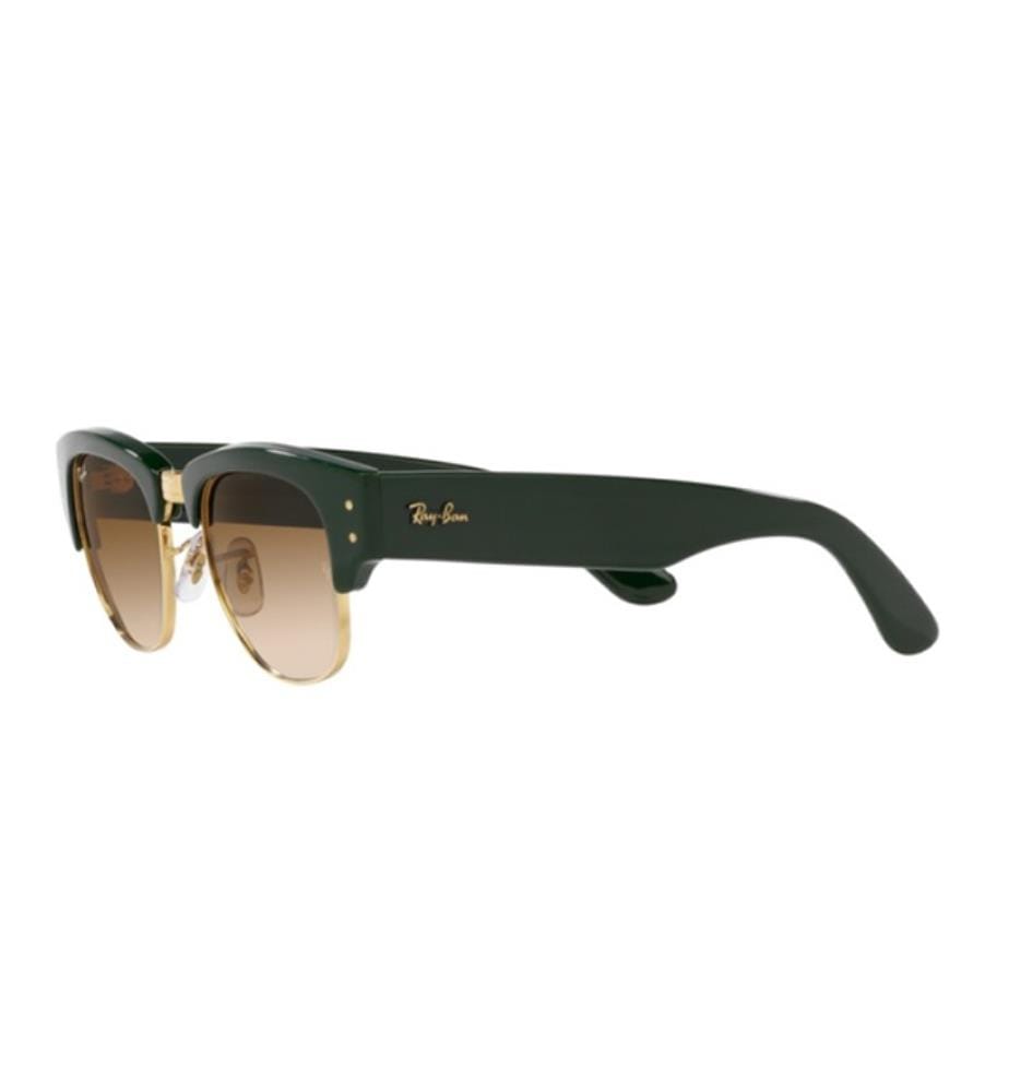 Lunettes de Soleil Mega Clubmaster - Poli Haut Vert sur Doré et Marron clair