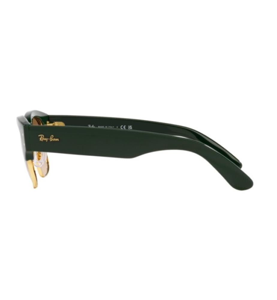 Lunettes de Soleil Mega Clubmaster - Poli Haut Vert sur Doré et Marron clair