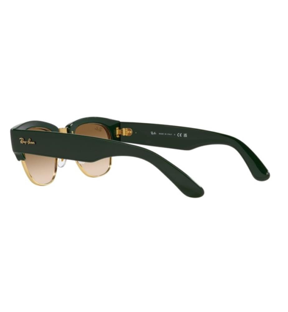 Lunettes de Soleil Mega Clubmaster - Poli Haut Vert sur Doré et Marron clair
