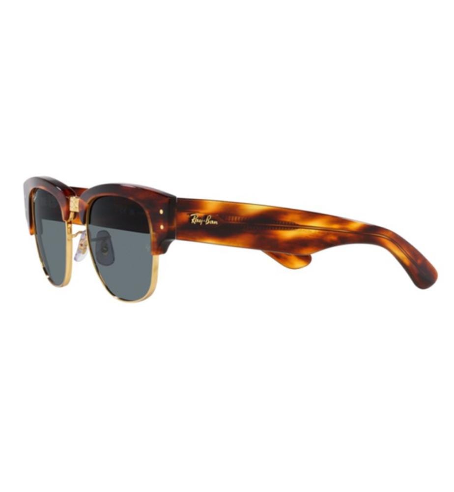 Mega Clubmaster Sonnenbrille - Poliert mit Havana-Streifen und Dunkelblau