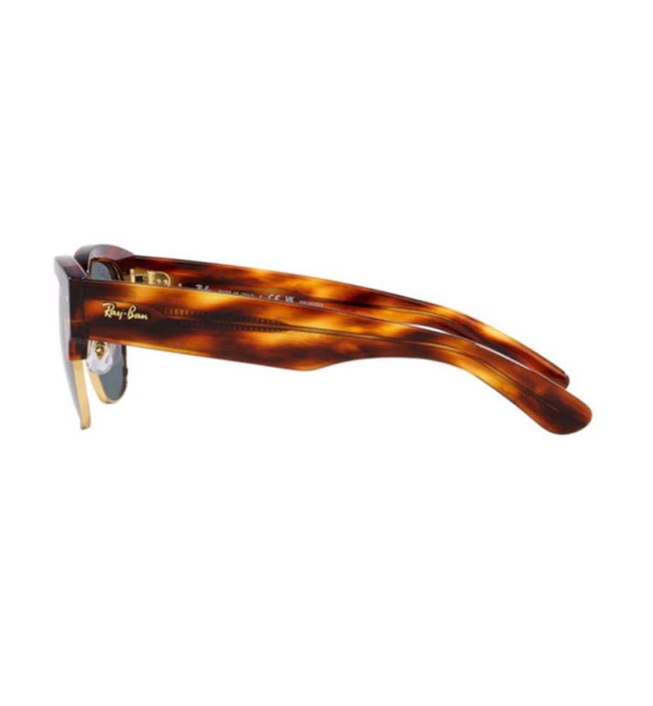 Mega Clubmaster Sonnenbrille - Poliert mit Havana-Streifen und Dunkelblau